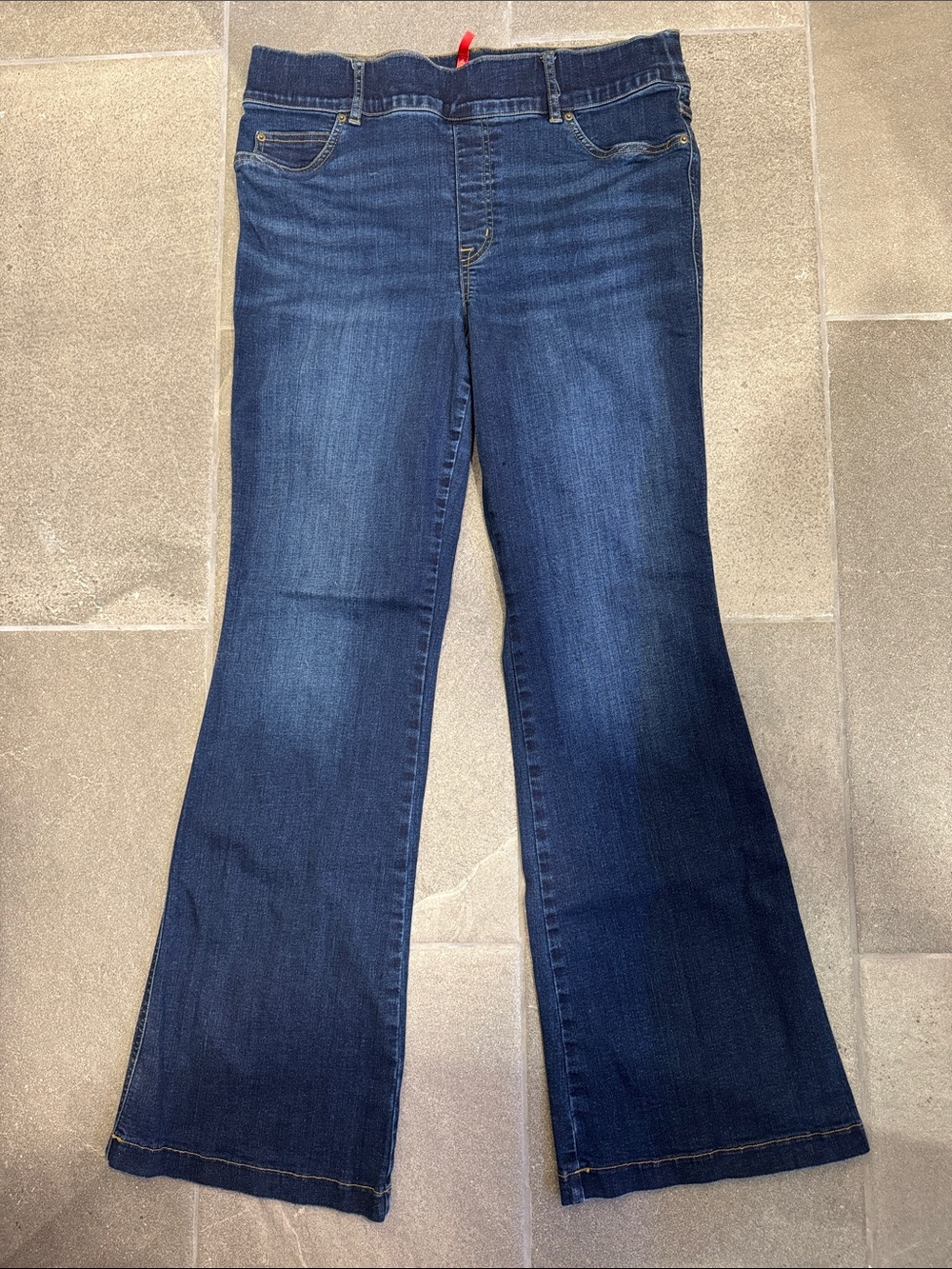 Spanx Flare Jeans Dark Wash Pull-On High Rise (Size 1X/ 1XT)